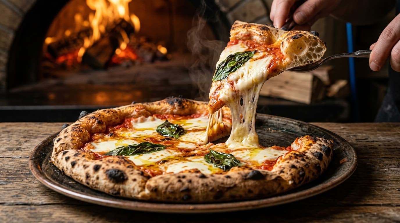 Gustoso Napoli Artisan Neapolitan Wood-Fired Pizza with Molten Buffalo Mozzarella